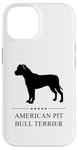 Coque pour iPhone 14 Silhouette noire American Pit Bull Terrier