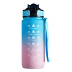 Motivational Bottle Motivationsflaska 600 ml Rosa/Blå - 600 ml