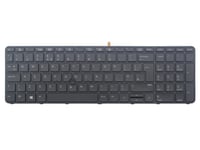 Hp 841145-B31, Tastatur, Internasjonal Britisk Engelsk, Bakgrunnsbelyst Tastatur, Hp