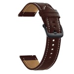 22mm 20mm Läderarmband För Samsung Galaxy Watch 3 41 45mm 46mm 42mm Armband För Amazfit GTR GTS 4 3 2 Klockarmband för Huawei GT dark brown bk 22mm