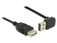 DELOCK – Extension cable EASY-USB 2.0 Type-A male angled left / right > USB 2.0 Type-A female 0.5 