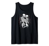 Skeleton Couple For Halloween Valentine's Day of the Dead Tank Top