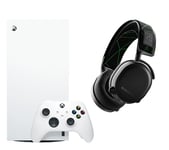 Microsoft Xbox Series X Digital Edition (1 TB, White) & Arctis 7X+ Wireless 7.1 Gaming Headset (Black) Bundle, White,Black