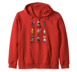 Star Wars Character Group 8-Bit Designs Zip Hoodie