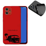 Coque rouge OPPO Reno 2Z hawai noir surf personnalisee