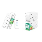 Meross Smart Power Strip, 6 AC Outlets and 4 USB Ports, smart extension lead alexa compatible & Smart Plug Mini - meross 13A WiFi Plugs Works with Alexa, Google Home (4 Pack)