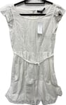 FRENCH CONNECTION Dress Summer White Cotton Size Large / UK 14 / US 10 LR 419