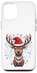 iPhone 12/12 Pro Cute Reindeer Christmas X-Mas Santa 02 Case