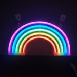 Spot Led Rainbow Neon Lights Väggmonterade Liten Nattlampa Julfestival Five-color rainbow neon lights Battery usb dual-use