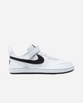 Chaussures Nike Court Borough Faible 2 Recraft DV5457 104 Blanc Noir Bébé Fille