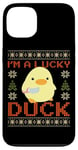 iPhone 13 Funny Duck with Knife Meme - I'm a Lucky Duck Ugly Christmas Case