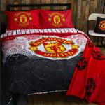 Manchester United FC Crest Double Duvet Cover Set Football Reversible Bedding