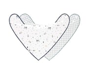 LÄSSIG Bavoir bébé écharpe triangle set 2 pcs. Coton bio bouton-pression réversible/Baby Bandana Garden Explorer Traktor