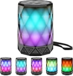 Portable Bluetooth Speaker with Lights Night Light LED Wireless Travel Home