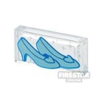 Printed Tile 1x2 Cinderella Glass Slippers