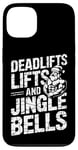 iPhone 13 Funny Deadlifts and Jingle Bells Santa Claus Gym Fitness Pun Case