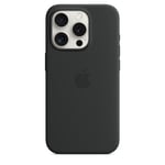 Apple iPhone 15 Pro Silicone Case with MagSafe - Black Soft Touch Finish