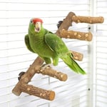 Cage à Oiseaux en Bois Naturel pour Perroquet de Petite et Moyenne Taille (M)