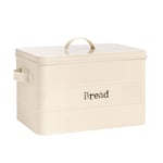 Vintage Metal Bread Bin - By Harbour Housewares - White