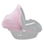 JYOKO KIDS Capot compatible avec Maxi Cosi, Bebe Confort Pebble en coton Pink Sparkles