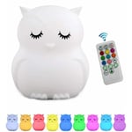 Ikodm - Veilleuse Enfant Chambre Lampe Veilleuse Bebe Veilleuse Hibou Multicolore Rechargeable led Veilleuse 9 Couleurs Veilleuse Bébé (Télécommande