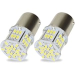 2 st 1156 BA15S P21W LED-lampor 12V 6500K