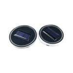 2 PièCes SéRies Voiture Led Porte-Gobelet Tasse d' Tapis Solaire Rechargeable rgb LumièRe DéCor Couverture Lumineuse Garniture Lampe Pad Ornement