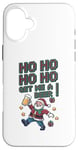 iPhone 16 Plus Ho Ho Ho! Get Me A Beer! 8-bit Santa Christmas Festive Beer Case