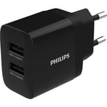 Philips USB adapter-plugg- 2x USB