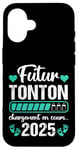 Coque pour iPhone 16 Futur Tonton 2025 Humour Annonce Naissance Grossesse Cadeau