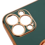 Phone Case For 13 Pro Max With Rose Gold Glitter Plated Ring Stand Wo UK