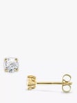 E.W Adams 18ct Yellow Gold Round Brilliant Cut Diamond Stud Earrings, 0.10ct