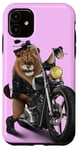 Coque pour iPhone 11 Lion Riding Classic Chopper Moto