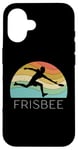 Coque pour iPhone 16 Ultimate Frisbee Disque volant rétro pour homme et femme