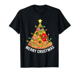 Funny Pizza on Earth Christmas Tree Merry Crust-mas Pizzamas T-Shirt