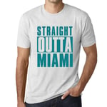 Homme Tee-Shirt Tout Droit Sorti De Miami - Straight Outta Miami - T-Shirt Graphique Éco-Responsable Vintage Cadeau Nouveauté