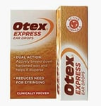 2 x Otex Express Ear Drops Dual Action Treat Hardened Ear Wax - 10ml