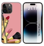 Coque Silicone Compatible Avec IPHONE 14 Pro Max (6.7) Design Pinceaux Dessins