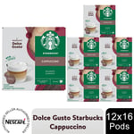 Nescafe Dolce Gusto Starbucks Coffee Pods 16x Boxes / 192 Caps Cappuccino