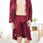 Pyjama-Chemise De Nuit Shorts Homme Shorts Homme Pyjama Satin Vêtements De Nuit Homewear Shorts Loungewear Fkt14