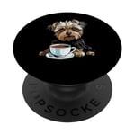 Pet Coffee - Dog Breed Yorkie Yorkshire Terrier PopSockets Swappable PopGrip