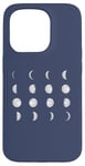 Coque pour iPhone 15 Pro 12 phases de lune astronomie ciel nocturne Meme