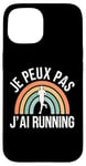 Coque pour iPhone 15 humour Je Peux Pas J'Ai Running hommes