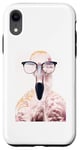 Coque pour iPhone XR Lunettes de soleil Flamingo Bird Cool Birdwatcher Birdwatcher Birding Gift
