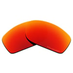 Hawkry SaltWater Proof Fire Red Replacement Lenses for-Oakley Fives Squared