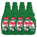 DESTOP Lot de 4 Gels Entretien Canalisations - Fosse Septique - 750 ml Parfum Menthe