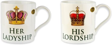 The Leonardo Collection His Lordship & Her Ladyship Fine China Set of 2 Mugs in