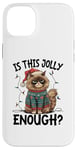 Coque pour iPhone 14 Plus Is This Jolly Enough Grumpy Santa Cat Pun Pun Noël