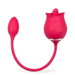 Blommande tunga och vibrerande ägg klitorisstimulator - LOVE AND VIBES Red Collection
