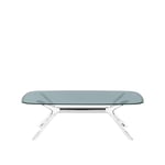 Kartell - Blast Coffee Table 4096 130x80, Crystal-Chrome, Smoke - Soffbord - Philippe Starck - Grå - Metall/Syntetiskt